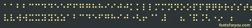 Night Braille Font – Yellow Fonts on Black Background