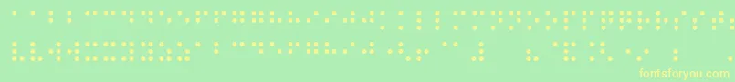 Fonte Night Braille – fontes amarelas em um fundo verde