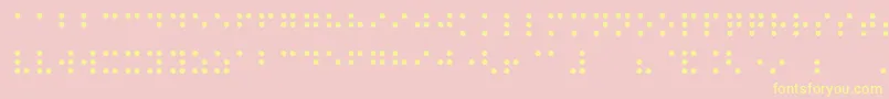 Fonte Night Braille – fontes amarelas em um fundo rosa