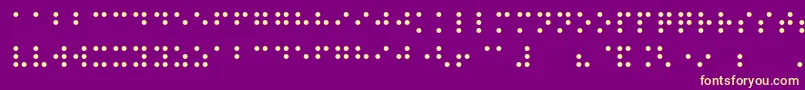 Fonte Night Braille – fontes amarelas em um fundo roxo