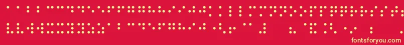Police Night Braille – polices jaunes sur fond rouge