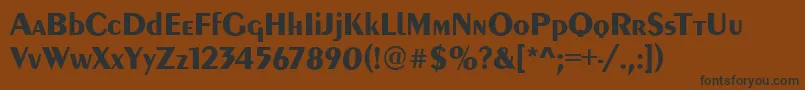 PeoriaBold Font – Black Fonts on Brown Background