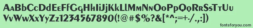 PeoriaBold Font – Black Fonts on Green Background