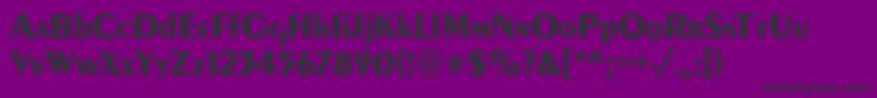 PeoriaBold Font – Black Fonts on Purple Background