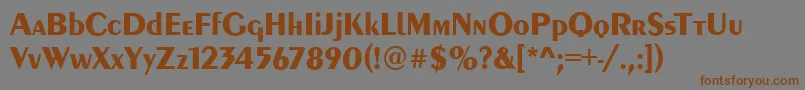 PeoriaBold Font – Brown Fonts on Gray Background