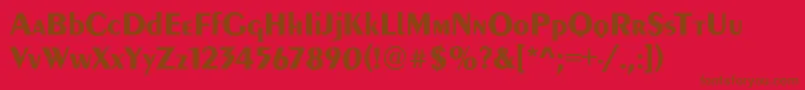 PeoriaBold Font – Brown Fonts on Red Background
