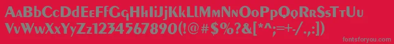 PeoriaBold Font – Gray Fonts on Red Background