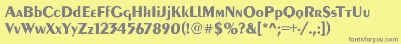 PeoriaBold Font – Gray Fonts on Yellow Background