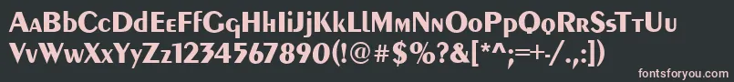 PeoriaBold Font – Pink Fonts on Black Background