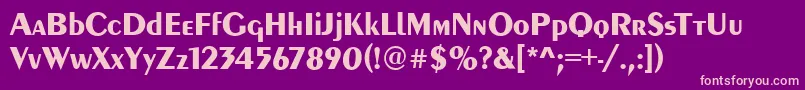PeoriaBold Font – Pink Fonts on Purple Background