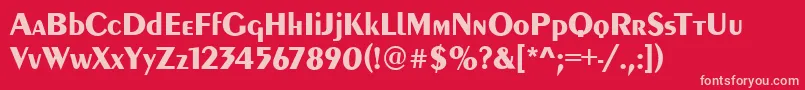 PeoriaBold Font – Pink Fonts on Red Background