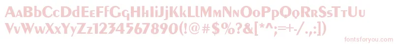 PeoriaBold Font – Pink Fonts on White Background