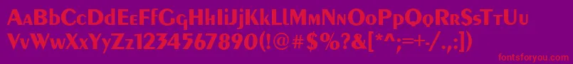 PeoriaBold Font – Red Fonts on Purple Background