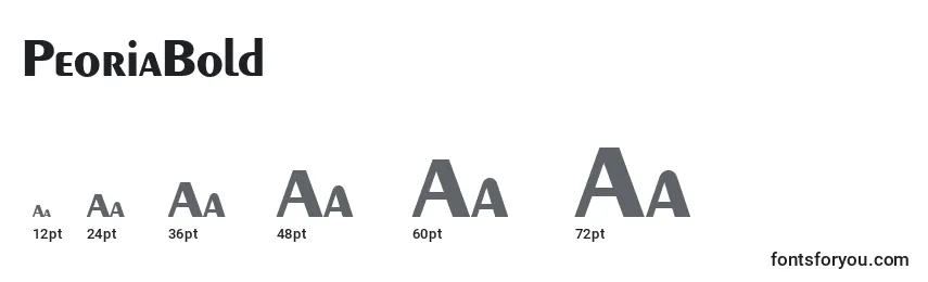 PeoriaBold Font Sizes