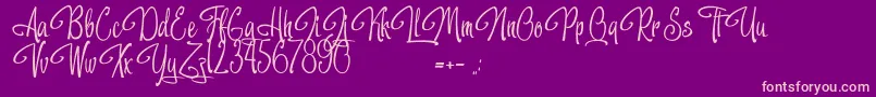 Fonte Night of the Dragons – fontes rosa em um fundo violeta