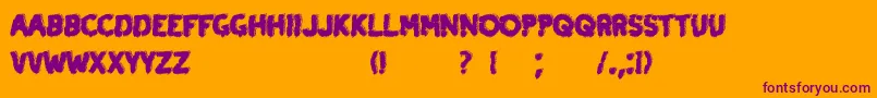night prowler Font – Purple Fonts on Orange Background
