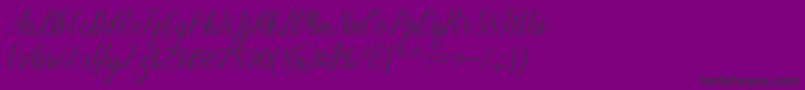 Nightingale-Schriftart – Schwarze Schriften auf violettem Hintergrund