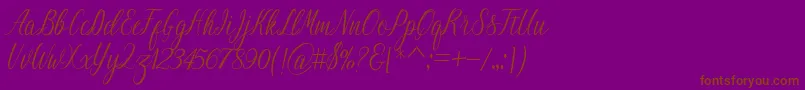 Nightingale Font – Brown Fonts on Purple Background