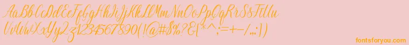 Nightingale Font – Orange Fonts on Pink Background