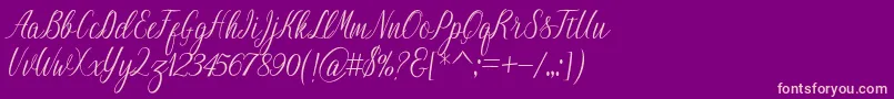 Nightingale Font – Pink Fonts on Purple Background