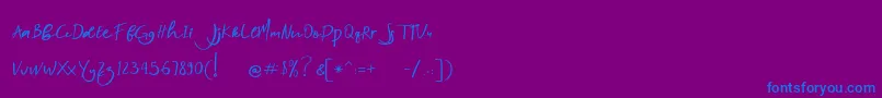 nightlife Font – Blue Fonts on Purple Background