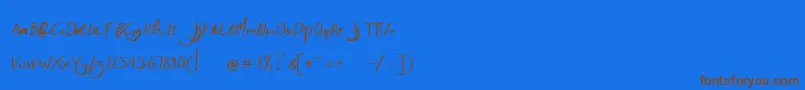 Шрифт nightlife – коричневые шрифты на синем фоне