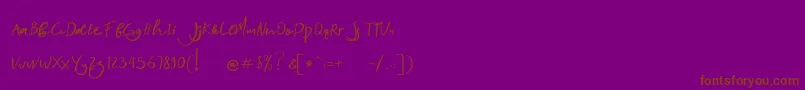 nightlife Font – Brown Fonts on Purple Background