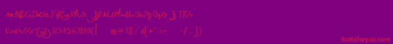 nightlife-Schriftart – Rote Schriften auf violettem Hintergrund