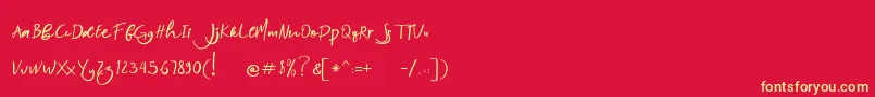 nightlife Font – Yellow Fonts on Red Background