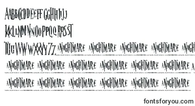 Nightmare 5 font – terrible Fonts