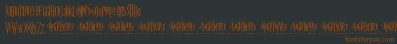 Nightmare 5 Font – Brown Fonts on Black Background