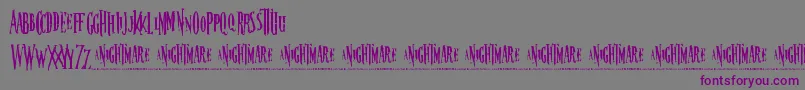 Nightmare 5 Font – Purple Fonts on Gray Background