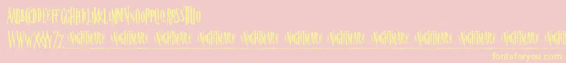 Police Nightmare 5 – polices jaunes sur fond rose