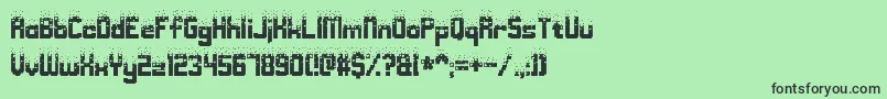 Nightmare Codehack Font – Black Fonts on Green Background