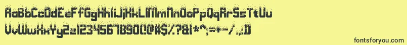 Nightmare Codehack Font – Black Fonts on Yellow Background