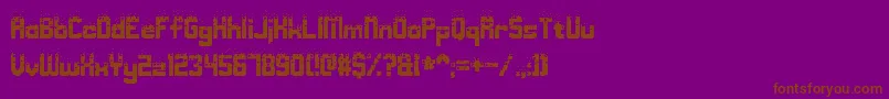 Nightmare Codehack Font – Brown Fonts on Purple Background