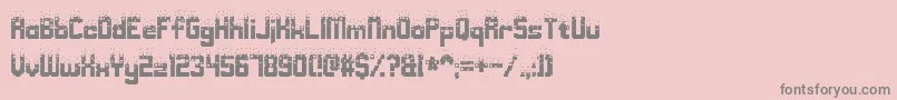 Nightmare Codehack Font – Gray Fonts on Pink Background