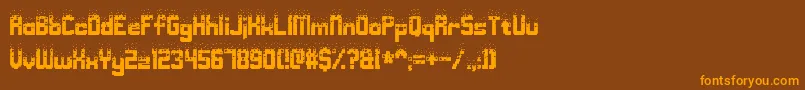 Nightmare Codehack Font – Orange Fonts on Brown Background