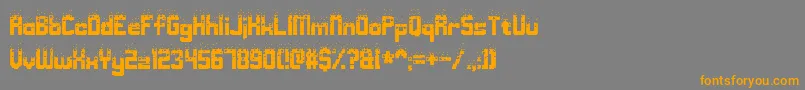 Nightmare Codehack Font – Orange Fonts on Gray Background