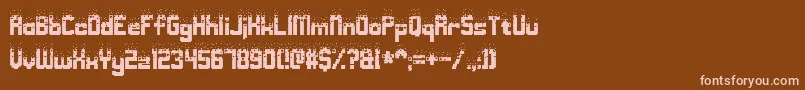 Nightmare Codehack Font – Pink Fonts on Brown Background