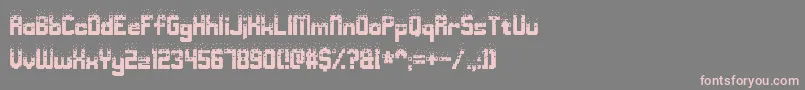 Nightmare Codehack Font – Pink Fonts on Gray Background