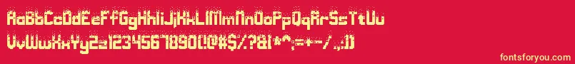 Nightmare Codehack Font – Yellow Fonts on Red Background