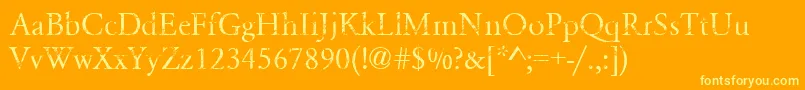 NIGHTMARE PILLS   DEMO Font – Yellow Fonts on Orange Background