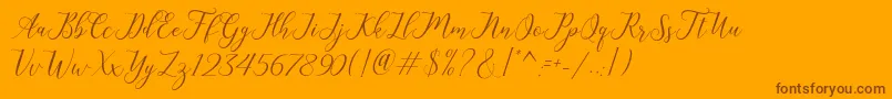 nightmare Font – Brown Fonts on Orange Background