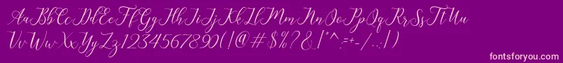 nightmare Font – Pink Fonts on Purple Background