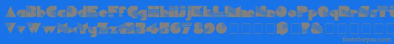 フォントMuseDisplaySsi – 青い背景に灰色の文字