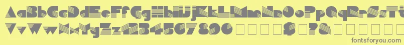 MuseDisplaySsi-Schriftart – Graue Schriften auf gelbem Hintergrund