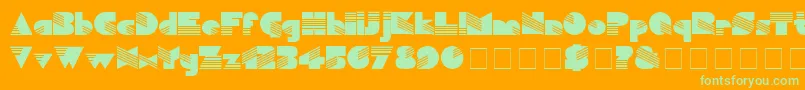 MuseDisplaySsi Font – Green Fonts on Orange Background