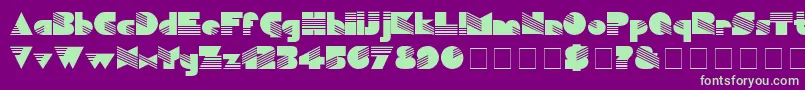 Шрифт MuseDisplaySsi – зелёные шрифты на фиолетовом фоне