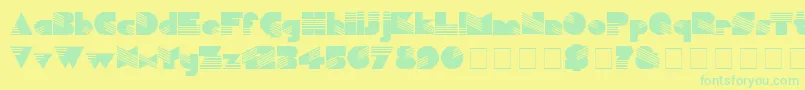 MuseDisplaySsi Font – Green Fonts on Yellow Background